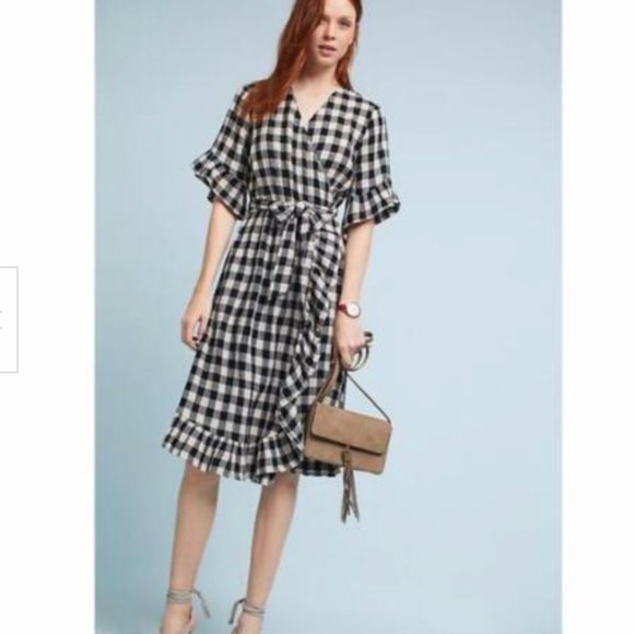 Isabella Sinclair Plaid wrap dress - Picture 1 of 7